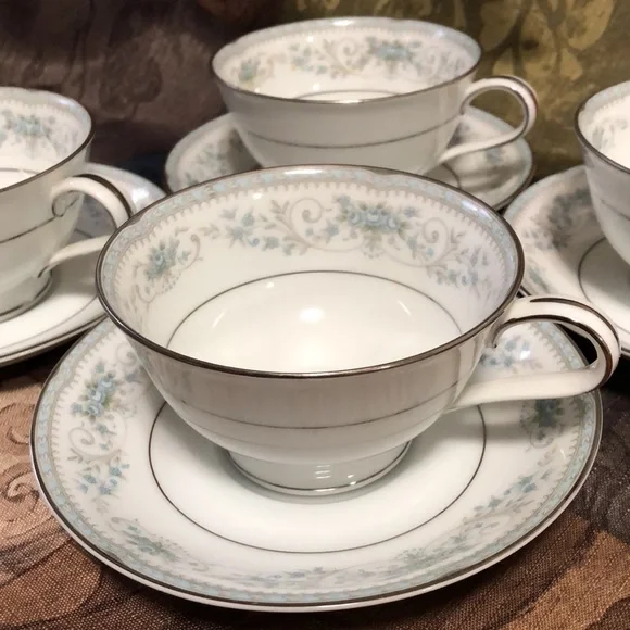 ❤️EUC❤️Vintage Noritake Porcelain “Colburn”Pattern, 4 cups and 4 saucers. - Picture 2 of 6